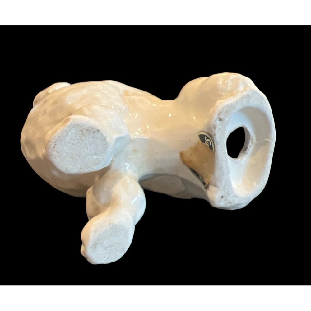 Vintage Porcelain Poodle Figure Sitting Unbranded,‎ MCM Dog Lovers Crazing - Picture 5 of 6